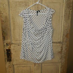 INOIS Ruched Side Ruffle Blouse Size XL (R-55)